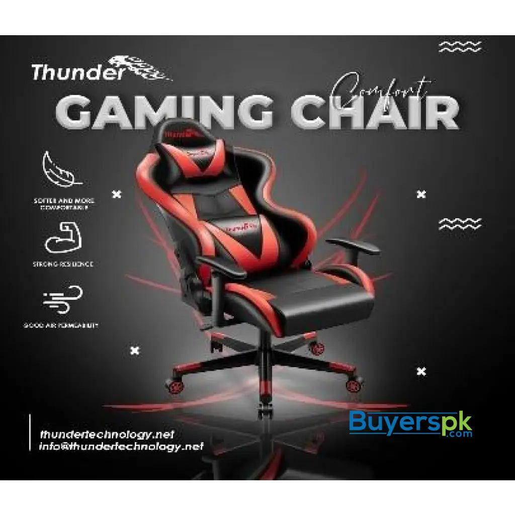 Thunder Gaming Chair Red - Price in Pakistan Thunder Gaming Chair Red - Price in Pakistan
